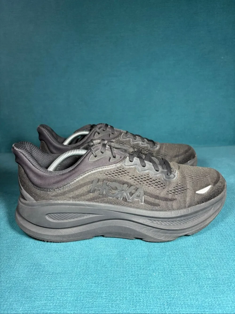 Hoka One One Bondi 9 Mens Size 11.5D Running Shoes Triple Black No Insoles